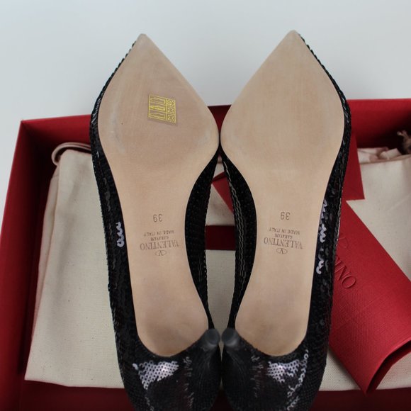 NEW VALENTINO GARAVANI Pumps- RUNWAY-SEQUIN DOLLYBOW - Picture 14 of 15